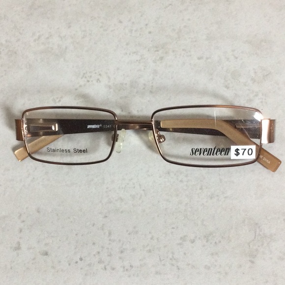 NWT Seventeen copper retro metal eyeglasses new old stock - Picture 2 of 16